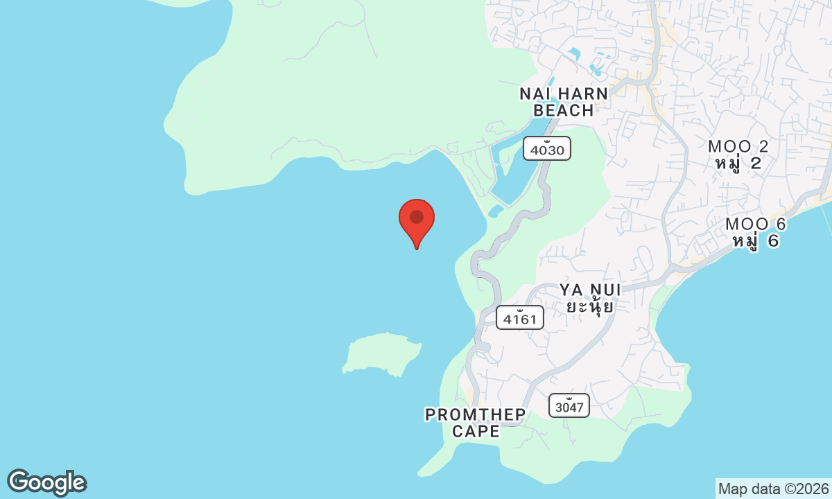 Map of Nai Harn Beach