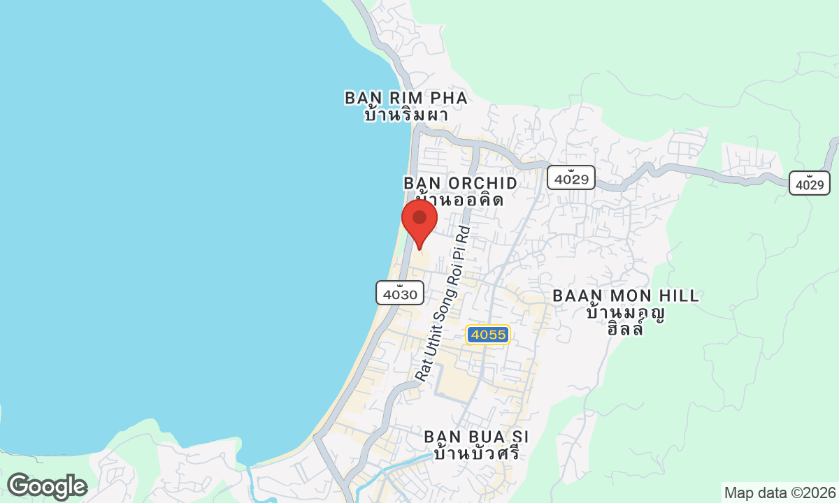 Map of Patong Beach